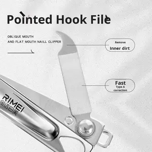 Coupe-ongles coudé Coupe-ongles adulte en acier à haute teneur en carbone puissant Coupe-ongles pour pédicure avec bord incliné Matériau métallique - Product Image 4