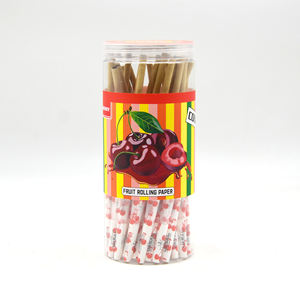 Papier à rouler UASAL Fruit 78mm, pré-roulés 11/4 Cherry White, 100 cônes - Product Image 4