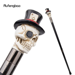 Bâton de marche Rufengbao Skull Top Hat 94 cm en acier carbone, canne de randonnée, accessoire de mode - Product Image 4