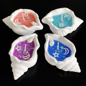 Caixa de Presente com Vela Aromática Artesanal de Cera de Gelatina em Formato de Estrela-do-mar e Concha, Aroma Oceânico - Product Image 2