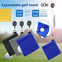 Serviette de club de golf portable en microfibre Techniques imprimées de petite taille pour nettoyer les balles de golf Accessoires de sport pour hommes