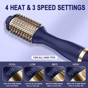 Nuova spazzola elettrica professionale estraibile stile intercambiabile spazzola aria calda pettine 1 passo - Product Image 2