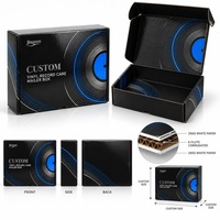 Boîte d'expédition personnalisée écologique pour disques vinyles brillants avec carton doublé d'éponge et insert pour disque, pour l'emballage musical