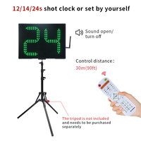 YIZHI Ensemble de 2 pièces de stade de basket-ball numérique 0-99 secondes compte à rebours modifiable LED 12s 14s réinitialisation 24s horloge de tir avec télécommande