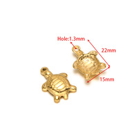 MIENTER acier inoxydable femmes collier breloques accessoires or Pvd luxe tortue crabe pendentif pour Bracelets colliers