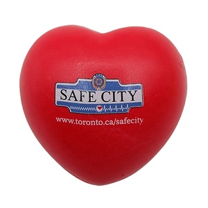 Pelota Antiestrés en Forma de Corazón de PU Roja, Juguete Promocional en Oferta - Product Image 1