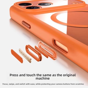 เคสโทรศัพท์ใสแม่เหล็กคุณภาพสูงสำหรับ iPhone 17 Pro Max พร้อมปุ่มสัมผัสกล้อง AI รองรับการชาร์จไร้สาย ป้องกันการกระแทก - Product Image 5