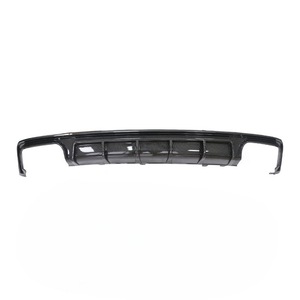 Diffusore Nero Lucido con Texture in Fibra di Carbonio per Paraurti Posteriore <span class=keywords><strong>Audi</strong></span> <span class=keywords><strong>A6</strong></span> S6 C8 2019-2024 - Product Image 4