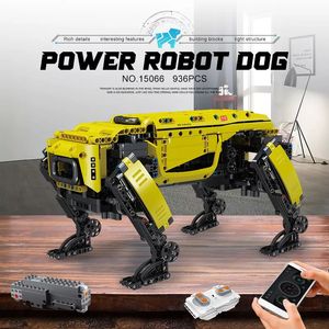 Moule <span class=keywords><strong>King</strong></span> 15066 Jaune <span class=keywords><strong>Robot</strong></span> à Quatre Pattes <span class=keywords><strong>Chien</strong></span> Dynamique Modèle Technicien Mécanique Intelligent Building Block - Product Image 4