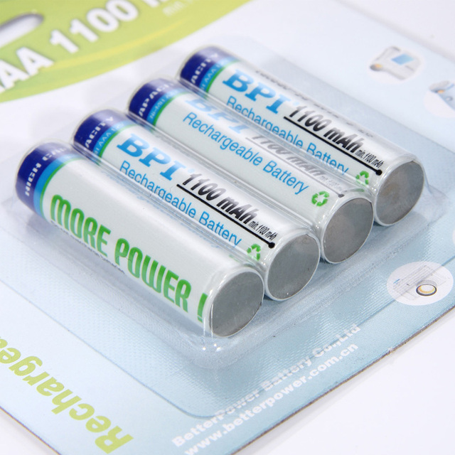 Supermarket Wholesale Rechargeable 1.2V AAA Battery 1100mAh 1200+ Cycle Life Medical & Toys Use
