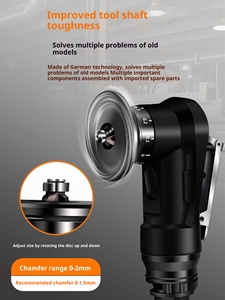 آلة الشطب الهوائية شريط ربط الحافة 45 درجة محمول باليد R زاوية صغيرة التشذيب قوس تلميع إزالة الأزيز المعادن OEM Yipin - Product Image 2