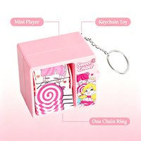 Интерактивный брелок-игрушка Sweet Lollipop Player: мини-карточка, креативный кулон для рюкзака, детский брелок