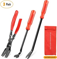 Ensemble de 3 pinces à Clip et Kit de réparation de rembourrage automatique avec sac de rangement pour panneau de porte de voiture, tableau de bord