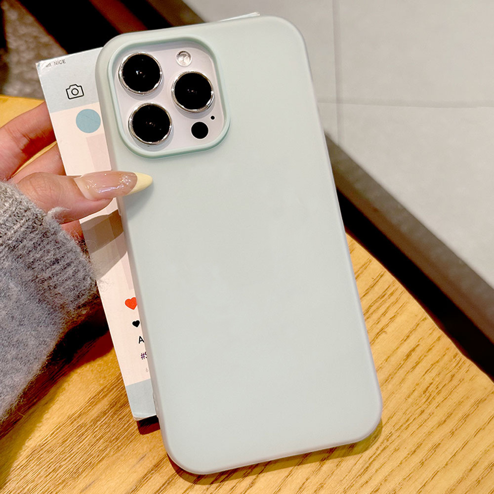 Skin-feel jelly case  pale cyan  no printing