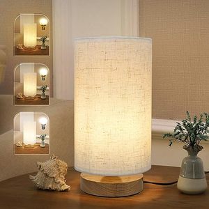 Lampe de table LED rechargeable à intensité variable minimaliste Abat-jour en tissu B22 Chambre à coucher Chevet Table de nuit Hôtel Bureau Éclairage Usine OEM - Product Image 1