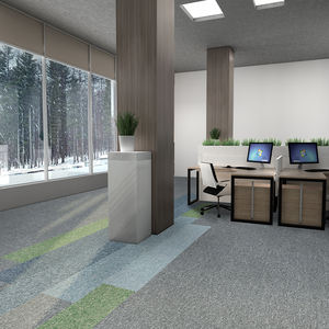 Dalles de moquette modernes en nylon ignifuge, antidérapantes, amorties et résistantes aux taches, avec support en PE, pour bureaux et maisons - Product Image 4