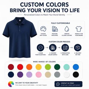 Polo brodé personnalisé pour hommes, à manches courtes, en tissu respirant, adapté aux uniformes d'équipe, idéal pour le golf et les tenues professionnelles - Product Image 6