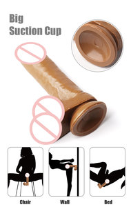 Искусственный реалистичный пенис большой мягкий пластиковый вибратор вращение для женщин взрослые секс-игрушки фаллоимитатор вибратор - Product Image 6