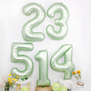 Globos de aluminio digitales verde oliva de 32/40 pulgadas, números 0 1 2 3 4 5 6 7 8 <span class=keywords><strong>9</strong></span>, decoraciones para fiestas de cumpleaños de niños y adultos, bodas, baby shower - Product Image 4