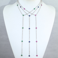 Chaîne de Tennis en zircon cubique à fleurs colorées, haute qualité, collier ras du cou Sexy et long, bijoux pour femmes, 2023