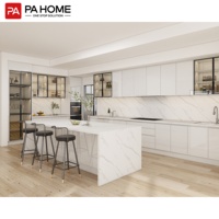 Meubles de cuisine modernes avec finition laquée, conception gratuite, armoires de cuisine RTA