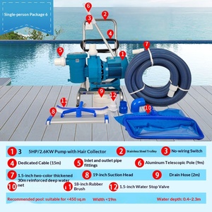 Máquina de Succión para Piscinas de Plástico, Limpiador de Fondo para Estanques de Peces, Limpiador de Succión para Piscinas Públicas - Product Image 6