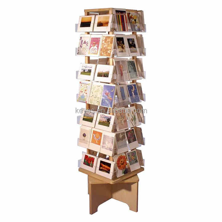 Customized Greeting Card Display Stands - Wood & Acrylic