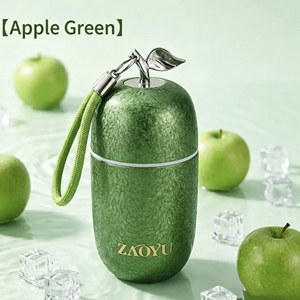 Vaso Térmico de Acero Inoxidable con Forma de Manzana, Taza de Viaje Aislada con Correa, Bebedero Minimalista para Oficina, Regalo, Mantiene la Temperatura de 6 a 12 Horas - Product Image 4