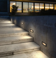 Lumière LED encastrée en aluminium pour escalier 5W, lampe murale extérieure sous escalier, éclairage IP65, angle de faisceau 30°, DC12V/24V AC85-265V
