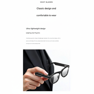 แว่นตาบลูทูธ AG08ขับเคลื่อนด้วย AI พร้อมความสามารถในการบันทึกวิดีโอและแว่นกันแดดสวมใส่ได้อย่างอัจฉริยะ - Product Image 1