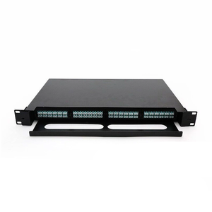 Panneau de brassage optique coulissant <span class=keywords><strong>1U</strong></span> MPO MTP 96 ports LC Duplex pour montage en rack, pour centre de données - Product Image 1