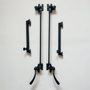 Hochbelastbare, 5 mm dicke, verstellbare, schwarze Zinklegierungsscharniere, verdeckt klappbar, unsichtbar, 180-Grad-Öffnung, für Innentüren aus Holz - Product Image 1
