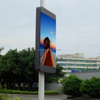 Carrefour extérieur en forme de V Trivision Pilier double face Panneau d'affichage numérique à LED Panneau d'affichage Street Park Pole Sign Board