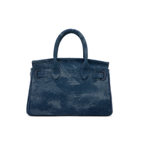 Nouveau sac à main en jean bleu classique, tendance, avec fermeture à rabat, motif uni, sacs fourre-tout de créateur pour femmes, pour le bureau