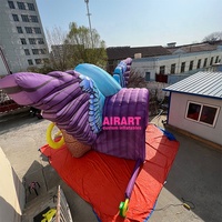 Tunnel gonflable en forme d'aigle personnalisé, entrée d'événement en plein air, tunnel gonflable géant en forme d'oiseau, tunnel gonflable portable pour mascotte