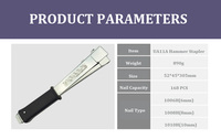 Marteau agrafeur manuel de couleur régulière accepté par OEM solide 6 mois outils de rembourrage industriel de bricolage Gs agrafeuse manuel