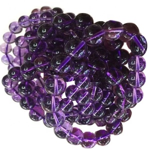 Stretch 6mm 8mm 10mm 12mm Round Beads Natural Stone <strong>Amethyst</strong> <strong>Bracelet</strong> - Product Image 1
