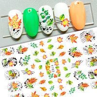 F782-F786  Stiker Kuku 3D Seri F Perekat Sendiri Motif Bunga dan Daun