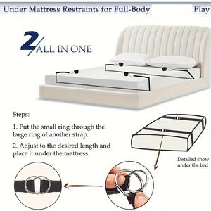 WQS SM - Juego de Tres Piezas de Equipo de Bondage para Parejas, para Restricciones en la Cama y Uso Sexual <span class=keywords><strong>Gay</strong></span> - Product Image 3