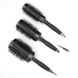 Nouveau style, Nouvelle arrivée : Lot de 6 brosses à cheveux SE, avec corps en aluminium ventilé, technologie ionique nano, pliables, en plastique, design compact pour - Product Image 4