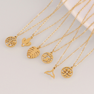 Collar de Cactus Pequeño para Mujer, Inspirado en la Naturaleza del Desierto, Moderno, Minimalista, de Acero Inoxidable 316L, Chapado en Plata/Oro, para Fiesta - Product Image 3