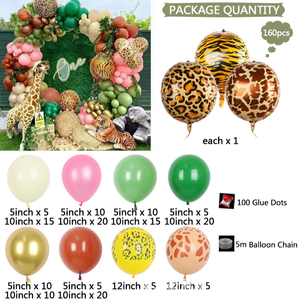 Kit de Décorations d'Anniversaire pour Garçons et Enfants : <span class=keywords><strong>Arche</strong></span> de Ballons et Guirlande Thème Forêt Tropicale Vert Sauge - Product Image 5