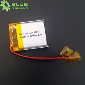 Batería de Polímero de Litio Personalizada 602530, 450 mAh, 3.8 <span class=keywords><strong>V</strong></span>, <span class=keywords><strong>3.7</strong></span> <span class=keywords><strong>V</strong></span>, Celda de Bolsa de Polímero de Litio de <span class=keywords><strong>3.7</strong></span> <span class=keywords><strong>V</strong></span> y 450 mAh - Product Image 1