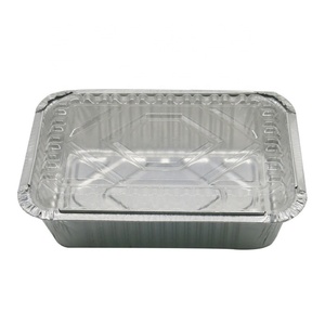 260 450ml Wholesale Salad Fruit Toast Aluminum <b>Foil</b> Food <b>Container</b> With Lid Food Grade - Product Image 1