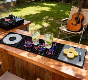 New Cross-border Soft Rubber <b>bar</b> Draining Kitchen <b>Mat</b> <b>bar</b> <b>Mat</b> Non-slip Heat-insulating Thickened Personalized PVC Decorative <b>Mat</b> - Product Image 4