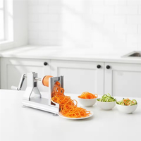 Nouvelle machine à découper les légumes en spirale avec 3 lames, pour pommes de terre, nouilles, chips bouclées, choux et carottes