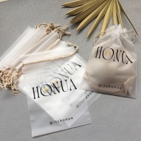 Sac biodégradable en plastique PVC avec cordon de serrage, sac en EVA givré, impression personnalisée, emballage pour vêtements