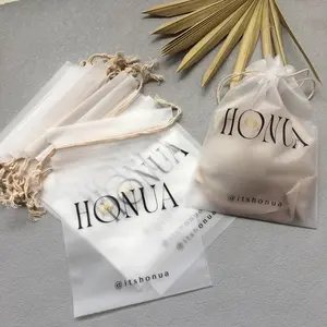 Biodegradable Bag Plastic PVC Drawstring Bag Frosted EVA Custom Printing Clothing Packaging Bag