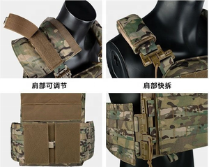 Gilet tactique de sécurité à dégagement rapide pour la chasse avec pochettes, accessoires pour gilet tactique A-2644 - Product Image 3