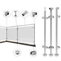Garnitures modernes de garde-corps d'escalier d'acier inoxydable de conception balustrades accessoires de mains courantes pour l'usage d'hôpital et de balcon